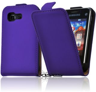 Premium Flip Handytasche LILA für Samsung GT S5220 Star 3 Case