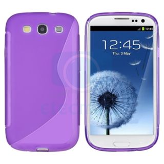Lila TPU Silikon Hülle Tasche Case Cover S Line für Samsung Galaxy