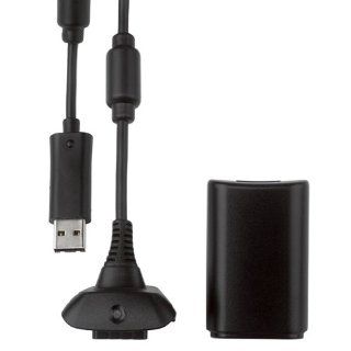 Xbox 360   Play & Charge Kit R Black: Games