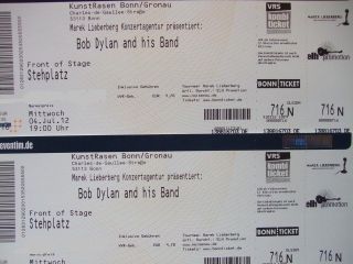 Tickets   Bob Dylan   Front of Stage   Bonn