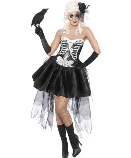 Kostüm Skelly Von Trap Skelett Damen Verkleidung Halloween Vampir