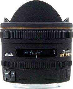 Sigma 10 mm F2,8 EX DC Fisheye HSM Objektiv für Canon 