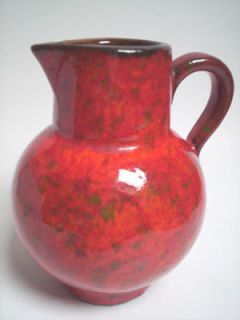 pottery Scheurich Krug Vase 418 14 Fat Lava Era 60s design