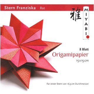 Origami Stern Franziska mit Anleitung(deutsch), Gold 