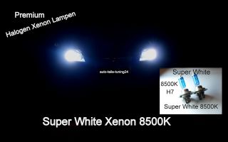 H7 Xenon Look Autolampen 8500K XXL 55W Super White Birnen wie 100 Watt