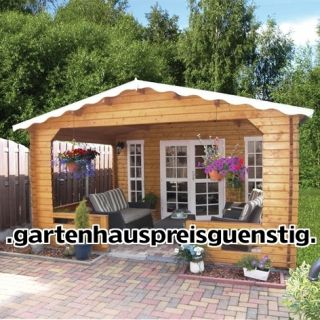Gartenhaus Blockhaus Gerätehaus Holz 440x330 +440x270,40mm40396