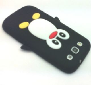BLACK PENGUIN GEL SILICONE PHONE CASE COVER FIT SAMSUNG GALAXY S3