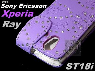 LEATHER FLIP CASE COVER POUCH for SONY ERICSSON XPERIA RAY ST18i