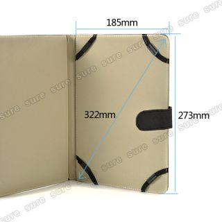 schw Kunstleder Tasche case cover Hülle für 10 Zoll Tablet PC ePad