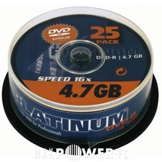 25er Spindel   Platinum   DVD R Rohlinge Speed 16x