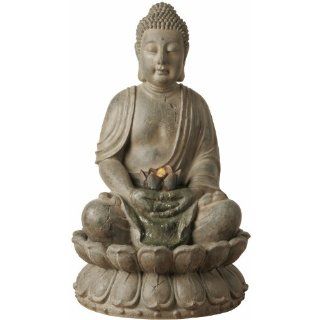 Kare 72161 Brunnen Buddha 85 x 52 x 5.2 cm Polyresin Stein 