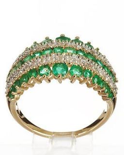 Ring 375er Gelbgold Smaragd Diamant 2,06ct RW16 UVP 459,00€
