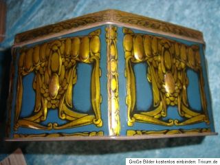Sehr schöne orig Jugendstil Blechdose Art Nouveau tin BOX mit Schwan