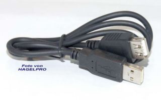 4x USB Verlängerung 2x50cm 2x100cm USB A Stecker auf Kupplung USB