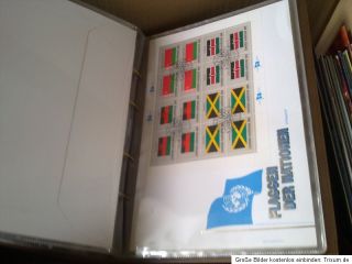 UNO Nachlass Karton mit vielen Marken, Briefen und Material Vereinte