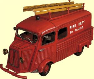 Blechmodell Feuerwehr Holzleiter rot 37x16x20 cm 460