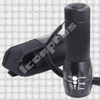 240LM CREE Q5 LED Taschenlampe Flashlight + Tasche Neu