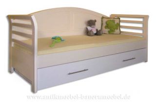 Bett 90x200 Holz Gästebett Bettsofa moderner Landhausstil   möbel