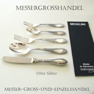 100g Silber SOLINGEN GERMANY 30tlg Listenpreis 489,  Messer NEU