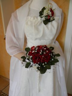 Brautzepter(Brautstrauss+Anstecker)für Brautkleid♥