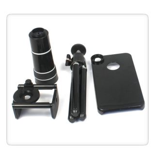 iPhone 4 4s Telescopic 10x Magnifying Zoom Lens w Case Tripod UK