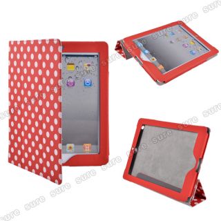 Polka Dot Kunstleder Tasche Für Apple iPad 2 iPad 3 Case Cover Hülle