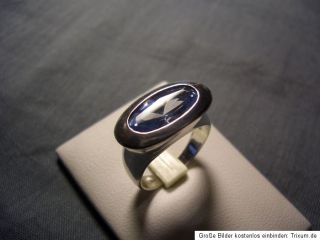 Alter 925 Silber Designer Ring mit ovalem Blautopas