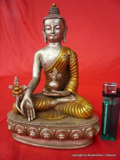 Traumhafter Buddha Siddhartha Gold Silber Tibet ca 1960