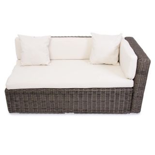 Modulares Luxus Sofa RomV, rundes Poly Rattan, grau