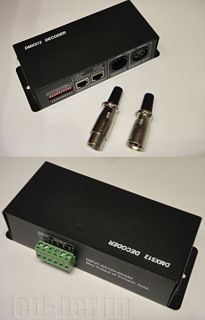LED Steuergeraet DMX 512 RGB Controller Decoder 12V 24V Strips Spots