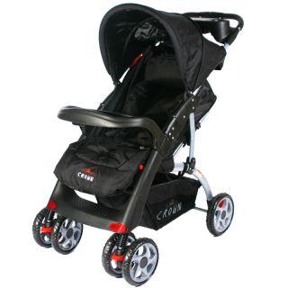 CROWN Kinderwagen Buggy 360 Grad 4 Rad Schwenkbar Buggi Tisch Ablage