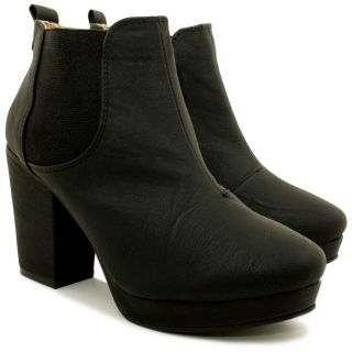 Neu Damen Stiefeletten Ankle Boots Schuhe Blockabsatz Plateau Gr 36 41
