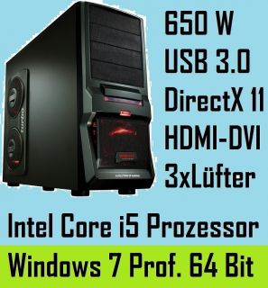 GAMER PC Intel i5 2500 4x3,3GHz 8GB GTX550 1000GB 650W WINDOWS7 Prof