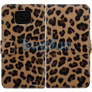 Stylish Leopard Card Slot Wallet Leather Cover Case For Samsung Galaxy