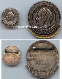 Medaille mit Miniatur 1. Ausführung Nr. 549 in 900 Silber