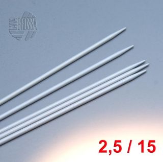 Lana Grossa Nadelspiel / Strumpfstricknadeln Aluminium 15cm / 2,5mm