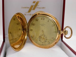 BWC TASCHENUHR Chronometer 3 Deckel 14K/585 GOLD