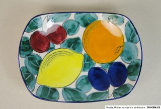 dekorative keramik SCHALE von schramberg dekor frutti 50er 60er jahre