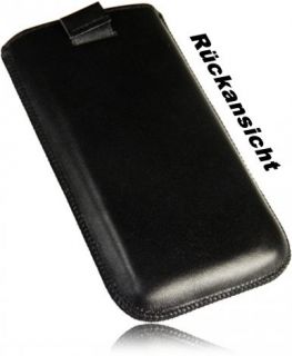 Ledertasche Schutzhülle Handytasche Black für HTC One S