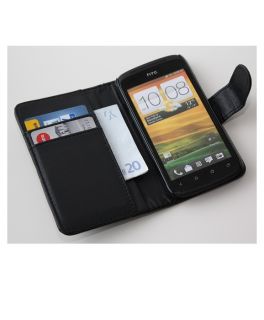 Leder Tasche für HTC ONE X LEDERHÜLLE CASE COVER HANDY FLIP ETUI