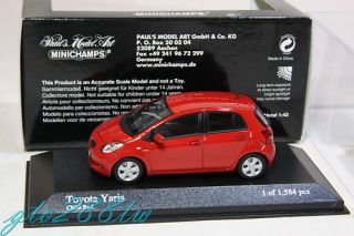 Minichamps 1 43 Toyota Yaris 2005 Chilli Red 1 584 pcs