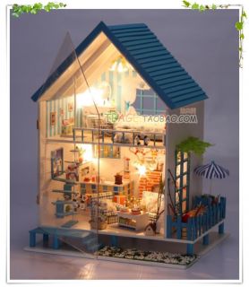 Puppenhaus Dollhouse Miniatur Romantic Aegean Sea DIY Spielzeug