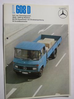 Mercedes Prospekt Transporter BR L 608 D 11/1969