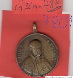 7801) religiöse Medaille unaufgearbeitet ex Tresorfund ca. 36 mm