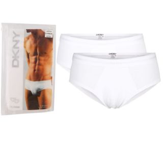 DKNY Mens 2 Pack Briefs   White