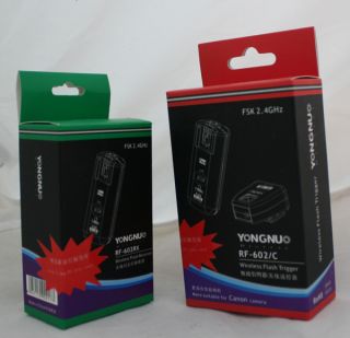 Yongnuo RF 602 wireless flash trigger w 4PC receivers for Canon 7D 5D