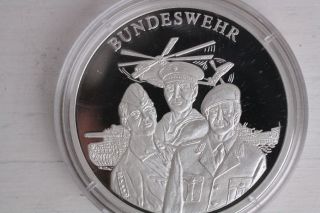 BUNDESWEHR Medaille Silber Münze 999 Feinsilber 50 Jahre BRD