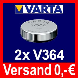 2x V364 Uhren Batterie Knopfzelle SR60 SR621 VARTA°