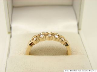 Halb Memory Brilliant Ring 585er 14kt Gold Goldschmuck Schmuck Diamant