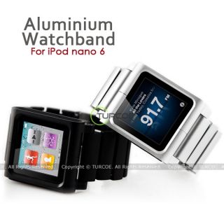 Aluminium Armband für Apple iPod Nano 6 Multi Touch Uhr Kits Watch